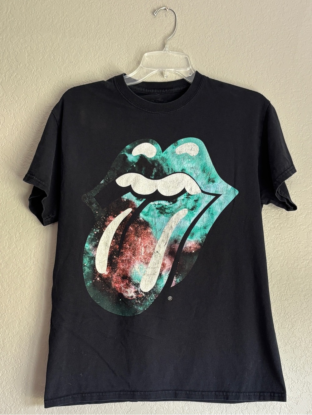 the Rolling Stones Black Short Sleeve Tee adult unisex M emblematic logo